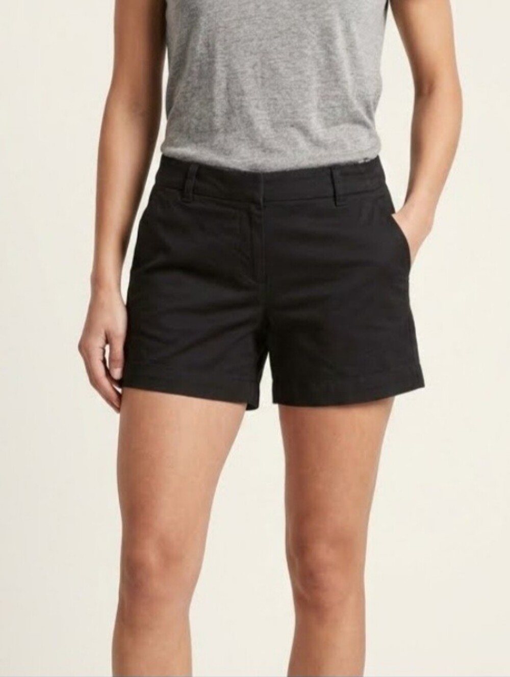 J.Crew Women's Chino Shorts Size 6 Classic Black Color.